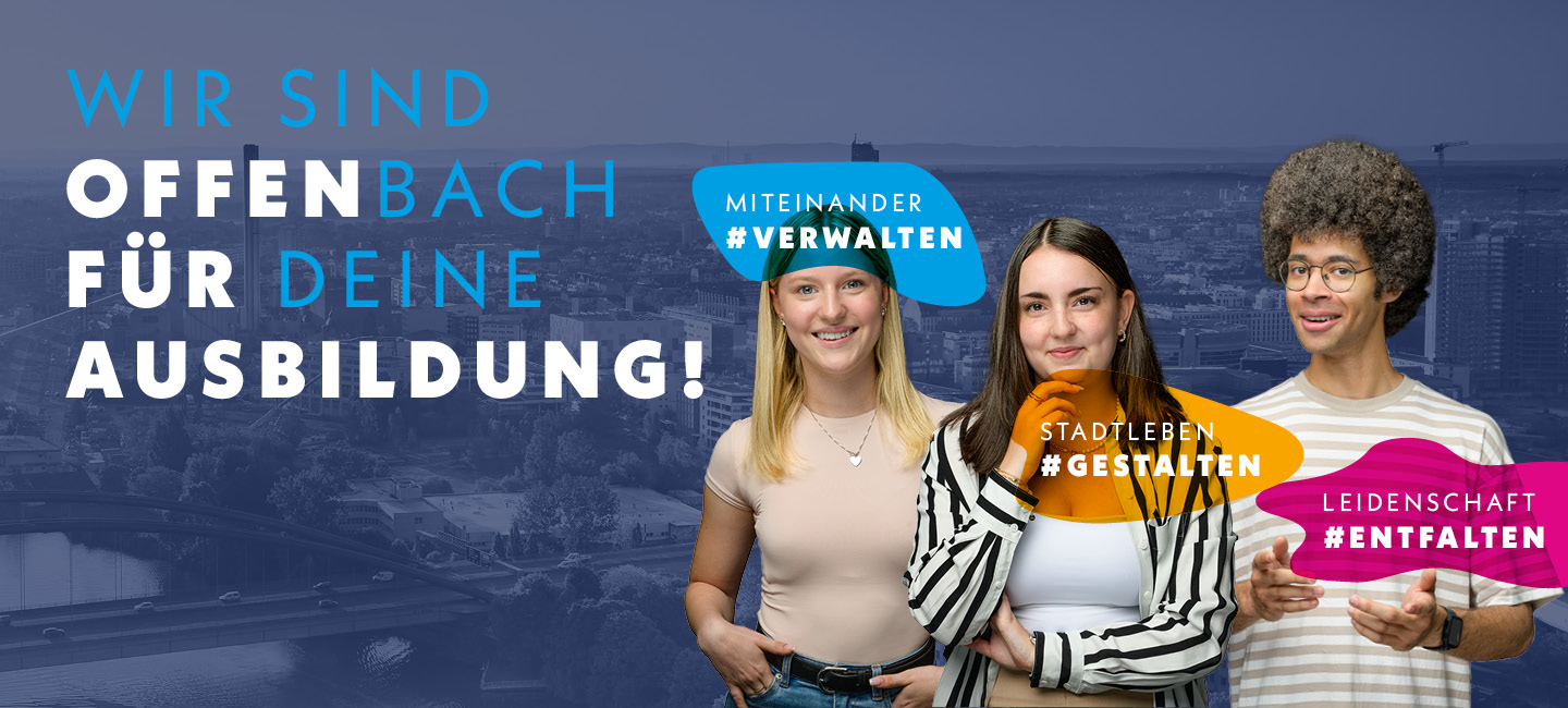 Bild: Werbeplakat mit drei Azubis und dem Slogan 